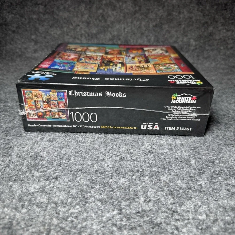 White‎ Mountain 1000 Piece Puzzle CHRISTMAS BOOKS, Frosty, Christmas Carol NEW